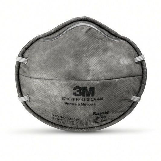 Respirador Descartável Tipo Concha PFF-1 Carvão Ativo Elástico na Nuca 3M 8713 HB004119085 CA 448