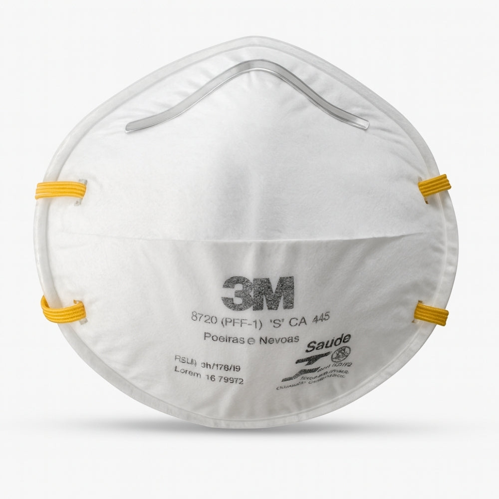 Respirador Descartável Tipo Concha PFF-1 Elástico na Nuca 3M 8720 HB004116727 CA 445