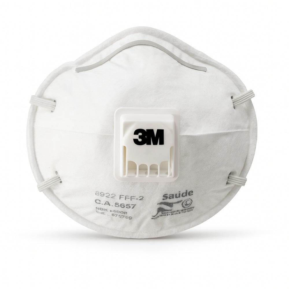 Respirador Descartável Tipo Concha PFF-2 Com Válvula Elástico na Nuca 3M 8822 HB004116636 CA 5657
