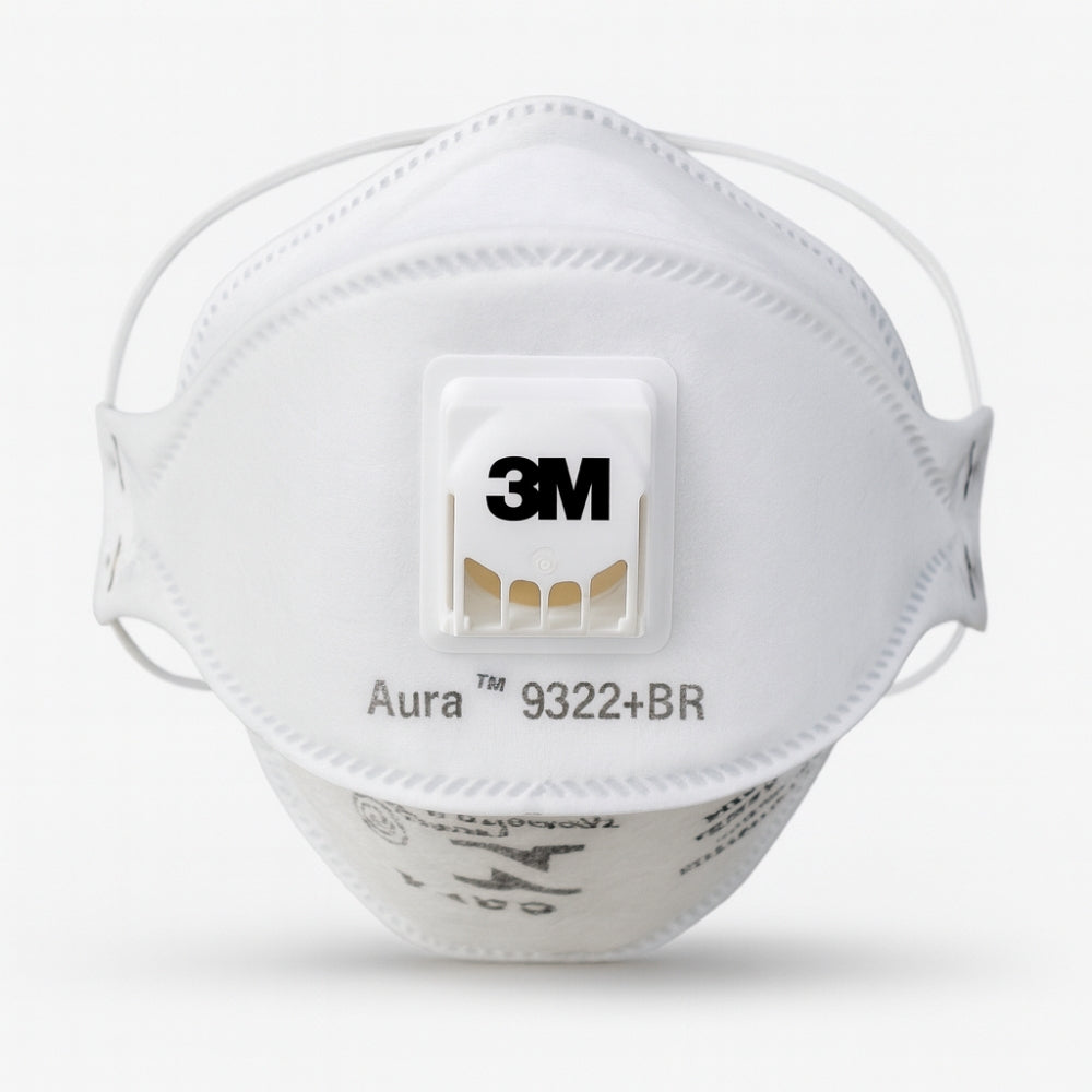 Respirador Descartável Tipo Concha PFF-2 Com Válvula Elástico na Nuca 3M 9322+BR HB004384994 CA 30594