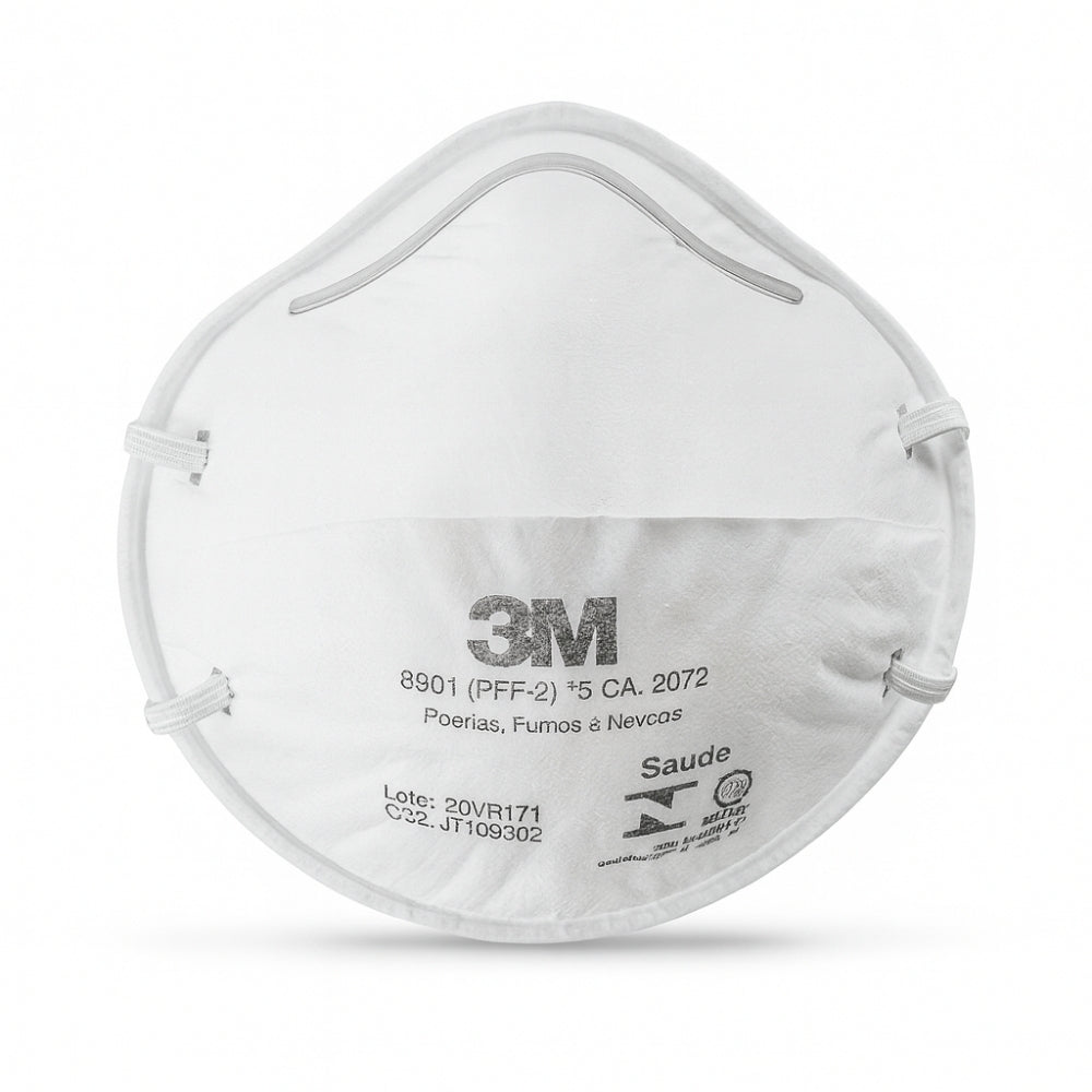 Respirador Descartável Tipo Concha PFF-2 Sem Válvula Com Elástico Na Nuca 3M 8801 HB004116743 CA 2072
