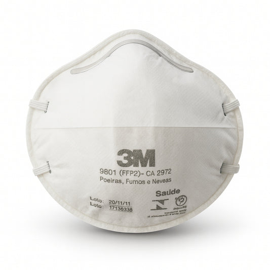 Respirador Descartável Tipo Concha PFF-2 Elástico na Nuca 3M 8801 HB004116743 CA 2072