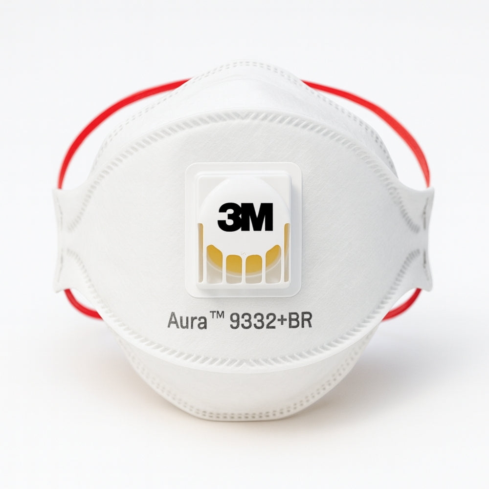 Respirador Descartável Tipo Concha PFF-3 Com Válvula Elástico na Nuca 3M 9332+BR HB004385017 CA 30702