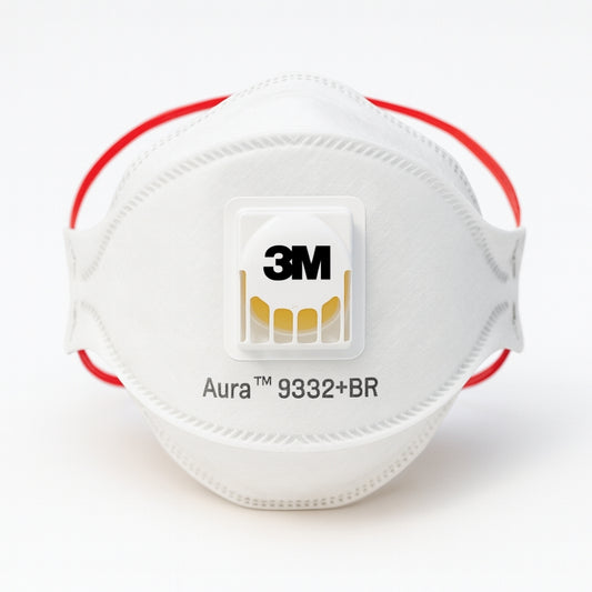 Respirador Descartável Tipo Concha PFF-3 Com Válvula Elástico na Nuca 3M 9332+BR HB004385017 CA 30702