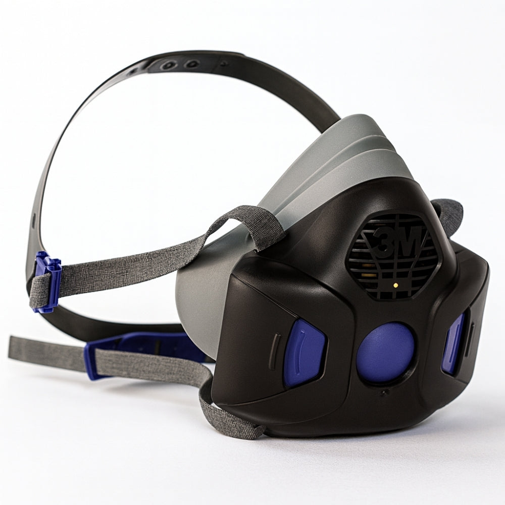 Respirador Reutilizável Semifacial Tamanho Grande Fácil Comunicação Teste de Vedação 3M Secure Click HF-803SD HB004659528 CA 44458