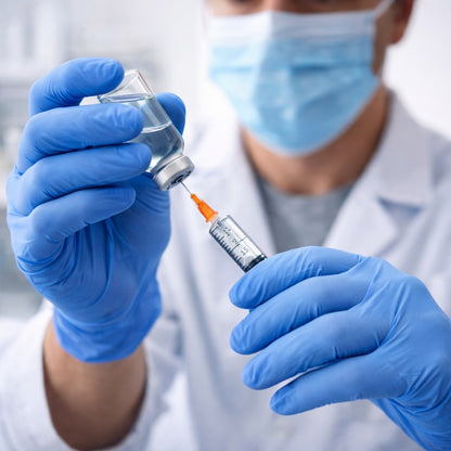 Luva Nitrílica Descartável Antiestática Hipoalergênica Azul Caixa com 100 Unidades Danny Sensiflex Flex DA-90.200 C.A 42979