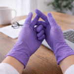 Luva Nitrílica Descartável Hipoalergênica Roxa Caixa com 100 Danny Sensiflex Flex DA-90.400 C.A 45458