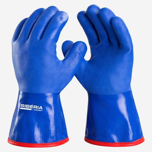 Luva de Proteção Baixas Temperaturas Até -30º C PVC Com Forro em Algodão Azul Danny Sibéria DA-23.000 C.A 12284