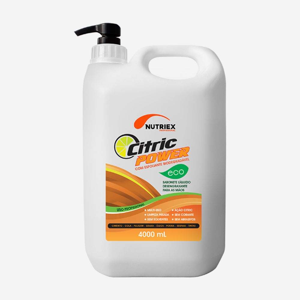 Sabonete Líquido Desengraxante 4 Litros Com Esfoliante Para Limpeza Pesada Nutriex Profissional Citric Power 63644