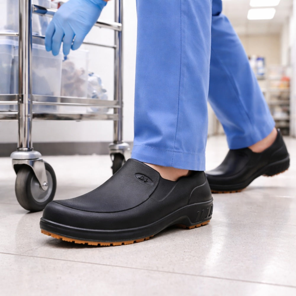 Sapato Flex Clean EVA Preto Uso Profissional Solado Antiderrapante Marluvas 101FCLEAN PR C.A 39213