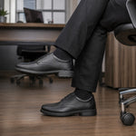 Sapato Social Oxford Cadarço Bico True Line Couro Preto Marluvas 20S29 T C.A 33698_