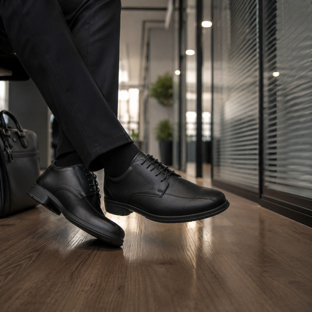 Sapato Social Oxford Cadarço Bico True Line Couro Preto Marluvas 20S29 T C.A 33698_