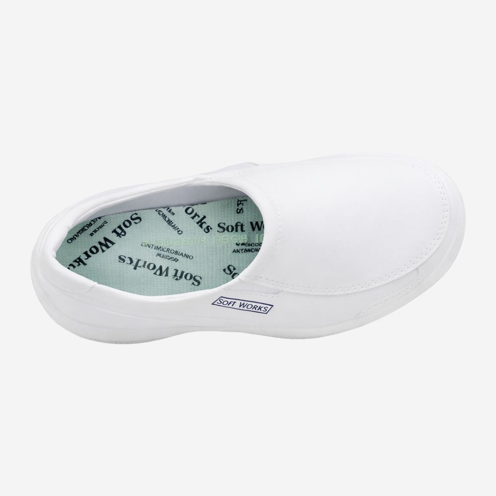 Sapato Social de EVA Branco Uso Profissional Antimicrobiano Solado Antiderrapante Soft Works BB67 C.A 42508