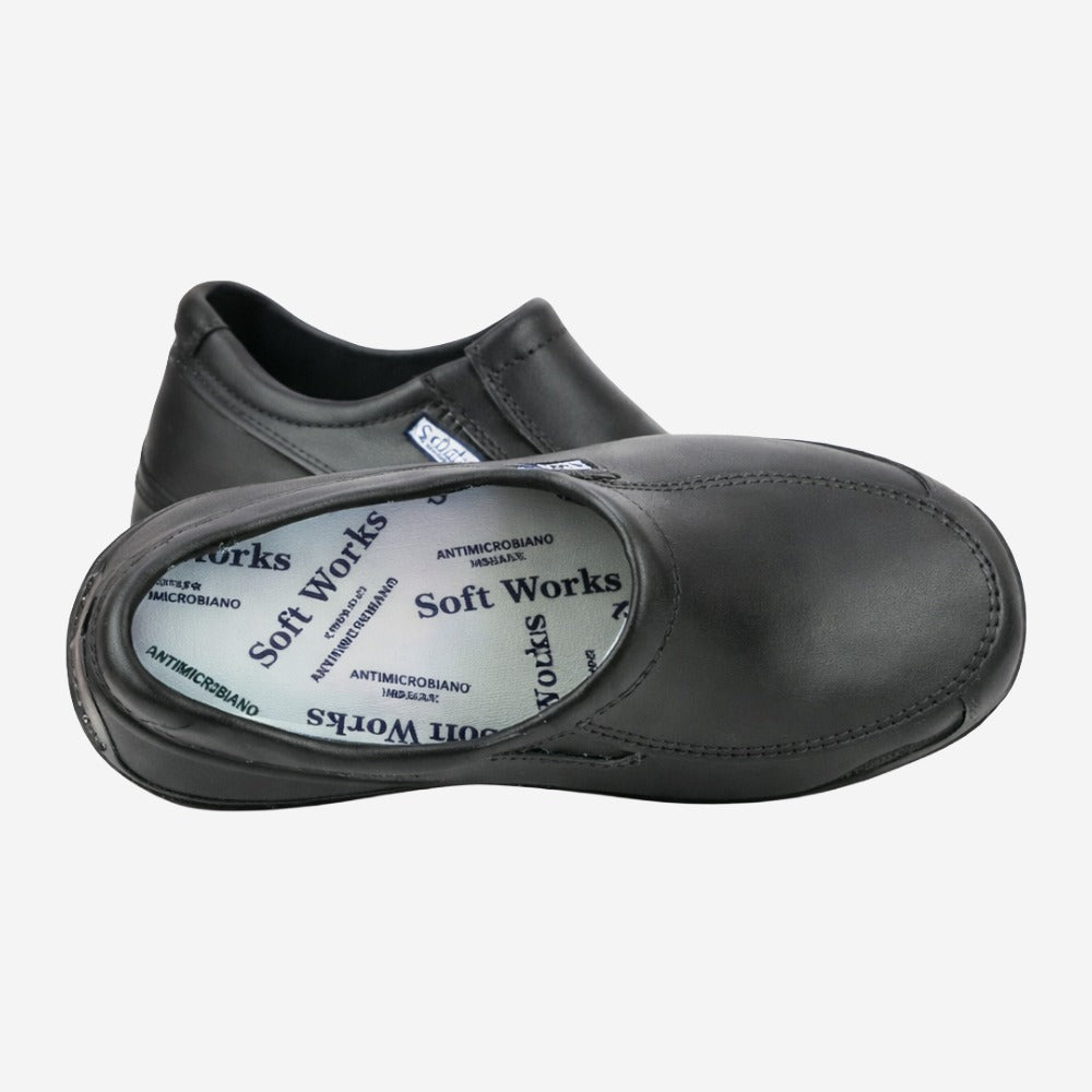 Sapato Social de EVA Preto Uso Profissional Antimicrobiano Solado Antiderrapante Soft Works BB67 C.A 42508