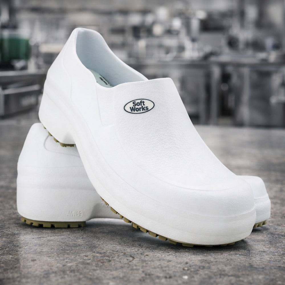 Sapato de EVA Branco Uso Profissional Antimicrobiano Solado Antiderrapante Soft Works BB65 C.A 31898