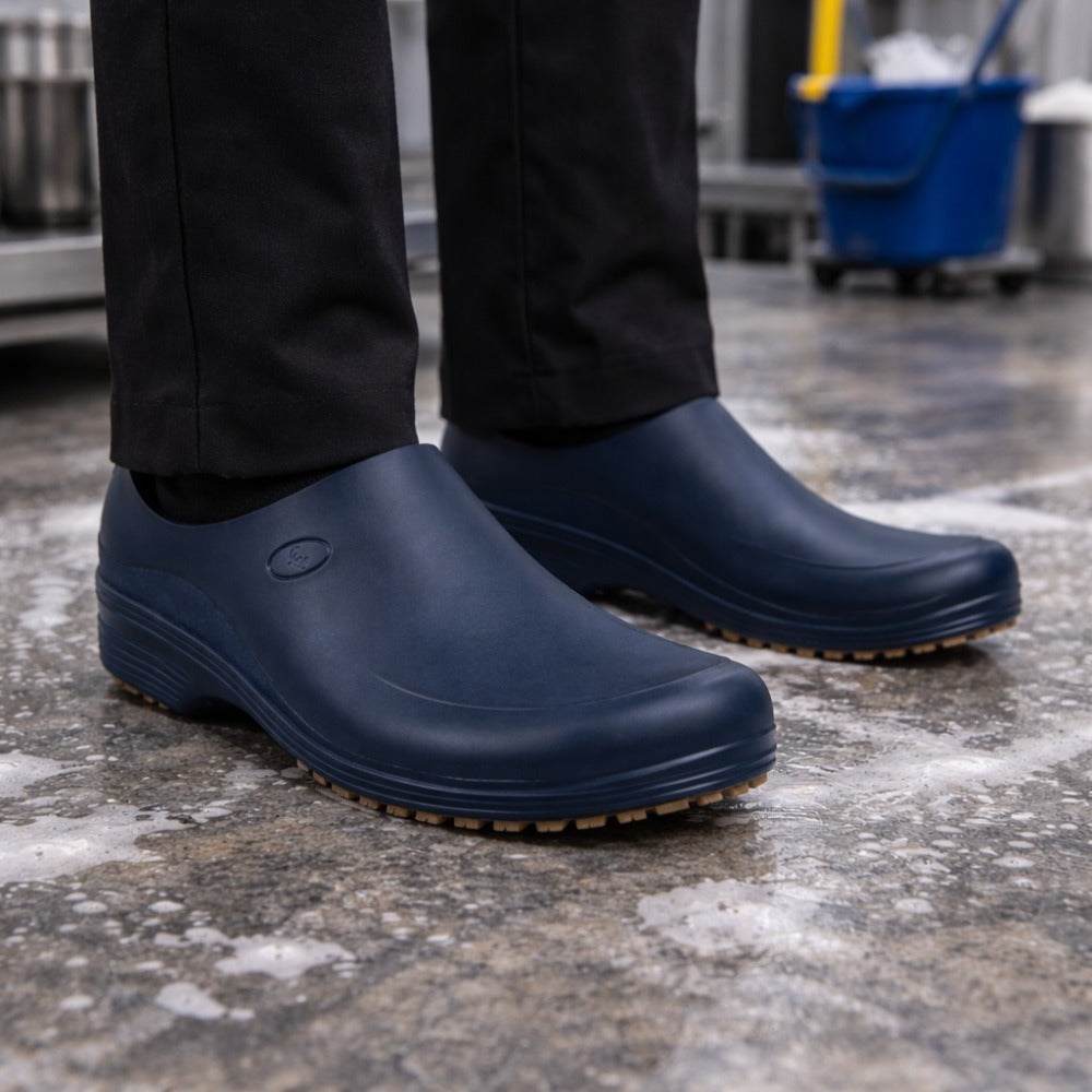 Sapato de EVA Azul Marinho Uso Profissional Antimicrobiano Solado Antiderrapante Sticky Shoes Man C.A 39674