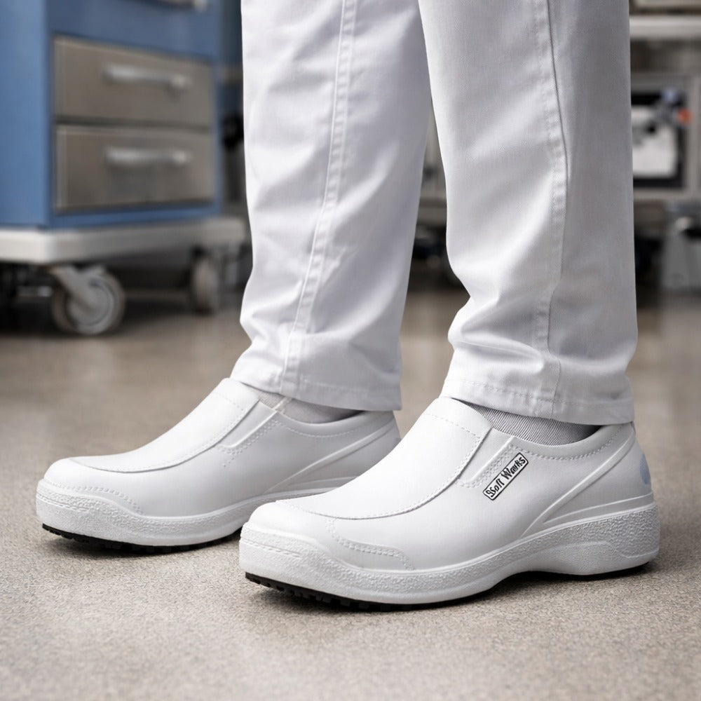 Sapato de EVA Branco Bico Composite Uso Profissional Solado Antiderrapante Soft Works BB66 C.A 41554