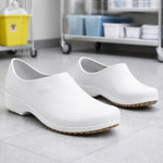 Sapato de EVA Branco Uso Profissional Antimicrobiano Solado Antiderrapante Sticky Shoes Man C.A 39674