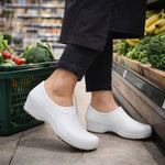 Sapato de EVA Branco Uso Profissional Antimicrobiano Solado Antiderrapante Sticky Shoes Woman SSW-BCA C.A 39848