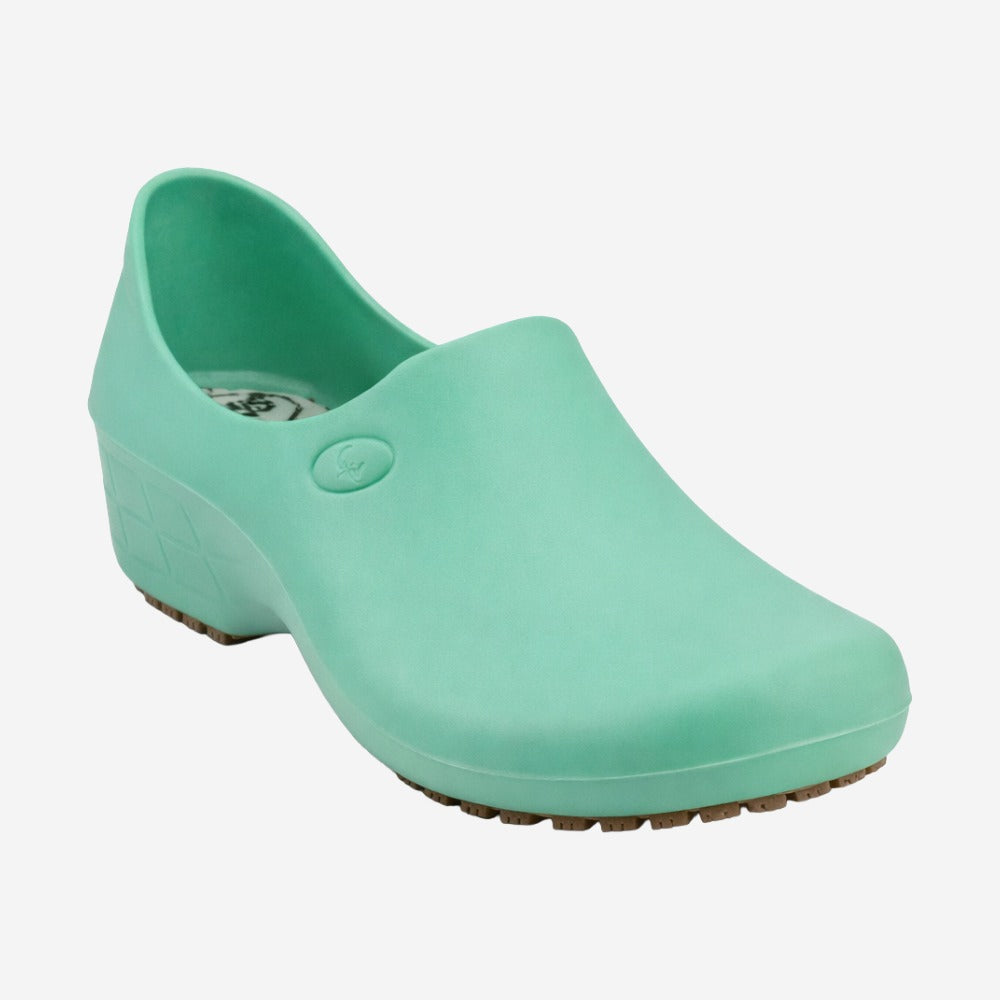 Sapato de EVA Feminino Verde Claro Uso Profissional Antimicrobiano Solado Antiderrapante Sticky Shoes Woman SSW-VDHOS C.A 39848