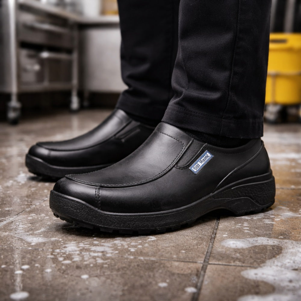 Sapato de EVA Preto Bico Composite Uso Profissional Solado Antiderrapante Soft Works BB66 C.A 41554