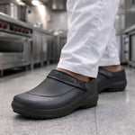 Sapato de EVA Tipo Crocs Preto Uso Profissional Antimicrobiano Solado Antiderrapante Soft Works BB60 C.A 27921
