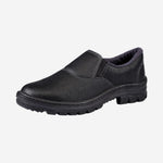 Sapato de Segurança Elástico Bico Aço Couro Preto Solado Monodensidade Cartom CP088PP C.A 17143