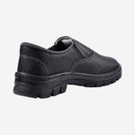Sapato de Segurança Elástico Bico Aço Couro Preto Solado Monodensidade Cartom CP088PP C.A 17143