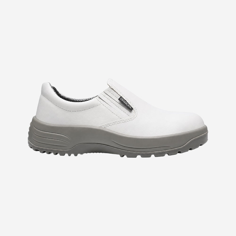 Sapato de Segurança Elástico Bico PVC Couro Branco Solado Bidensidade Bracol 4021RTES4600LL C.A 42239