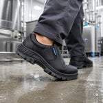 Sapato de Segurança Elástico Bico PVC Couro Preto Marluvas 95S19 BP C.A 41420