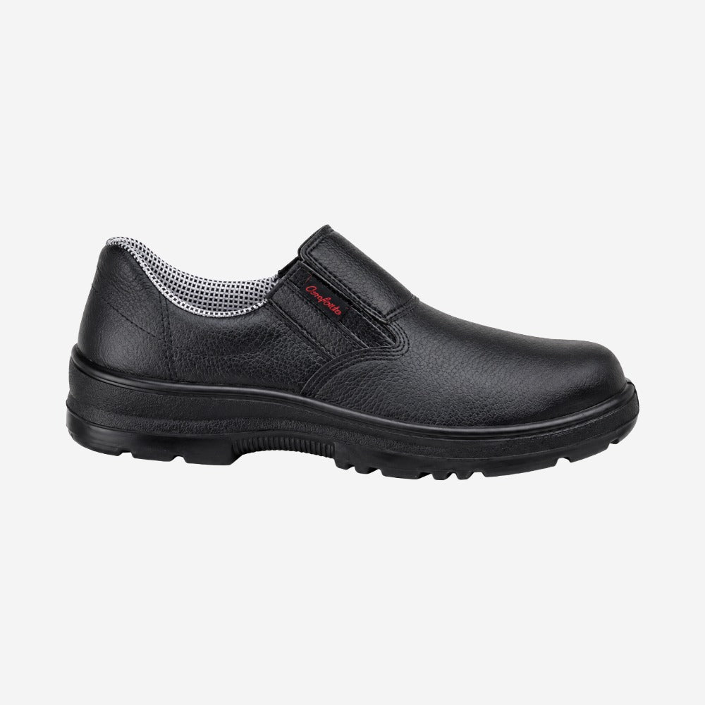 Sapato de Segurança Elástico Bico Composite Couro Preto Solado Bidensidade Conforto SV62-405 C.A 43563