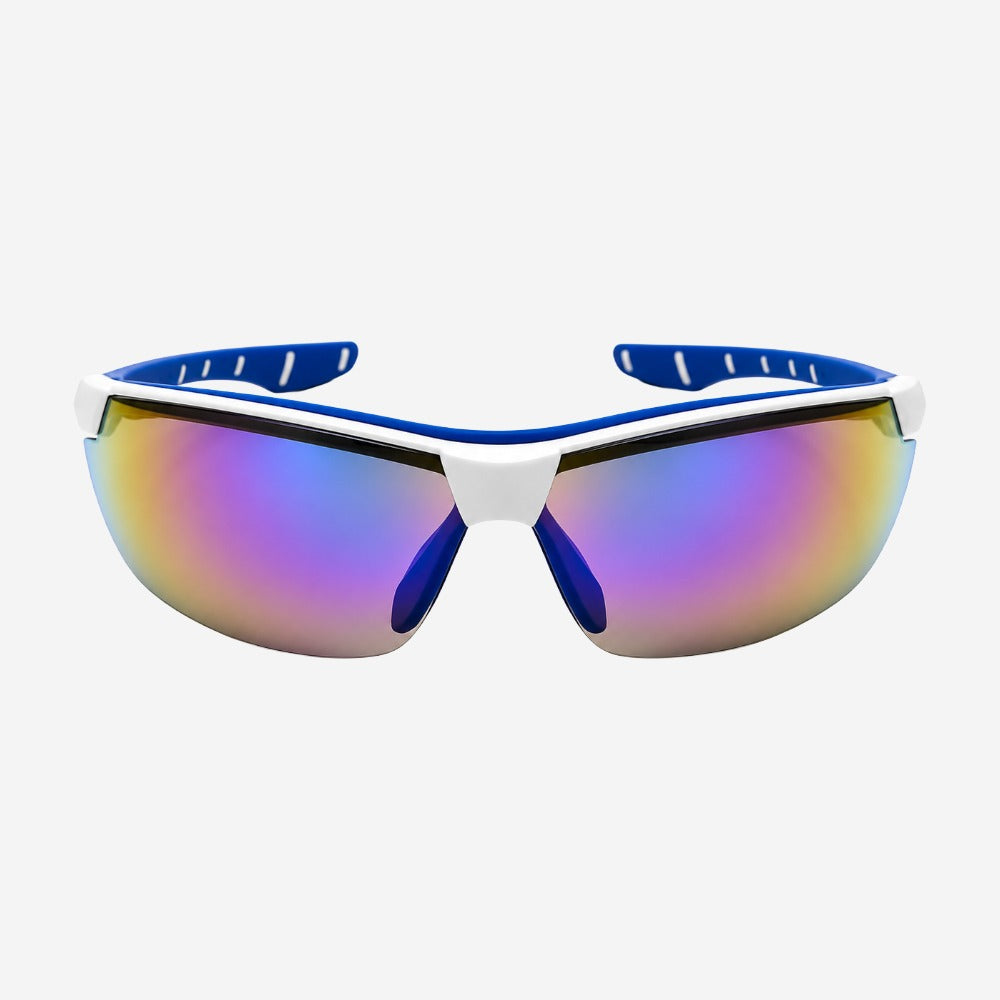 Óculos de Proteção com Lentes Espelhadas em Policarbonato Antiembaçante, Antirrisco e UV para Indústria e Serviços Externos Steelflex Neon STF-VS201740 CA 40906