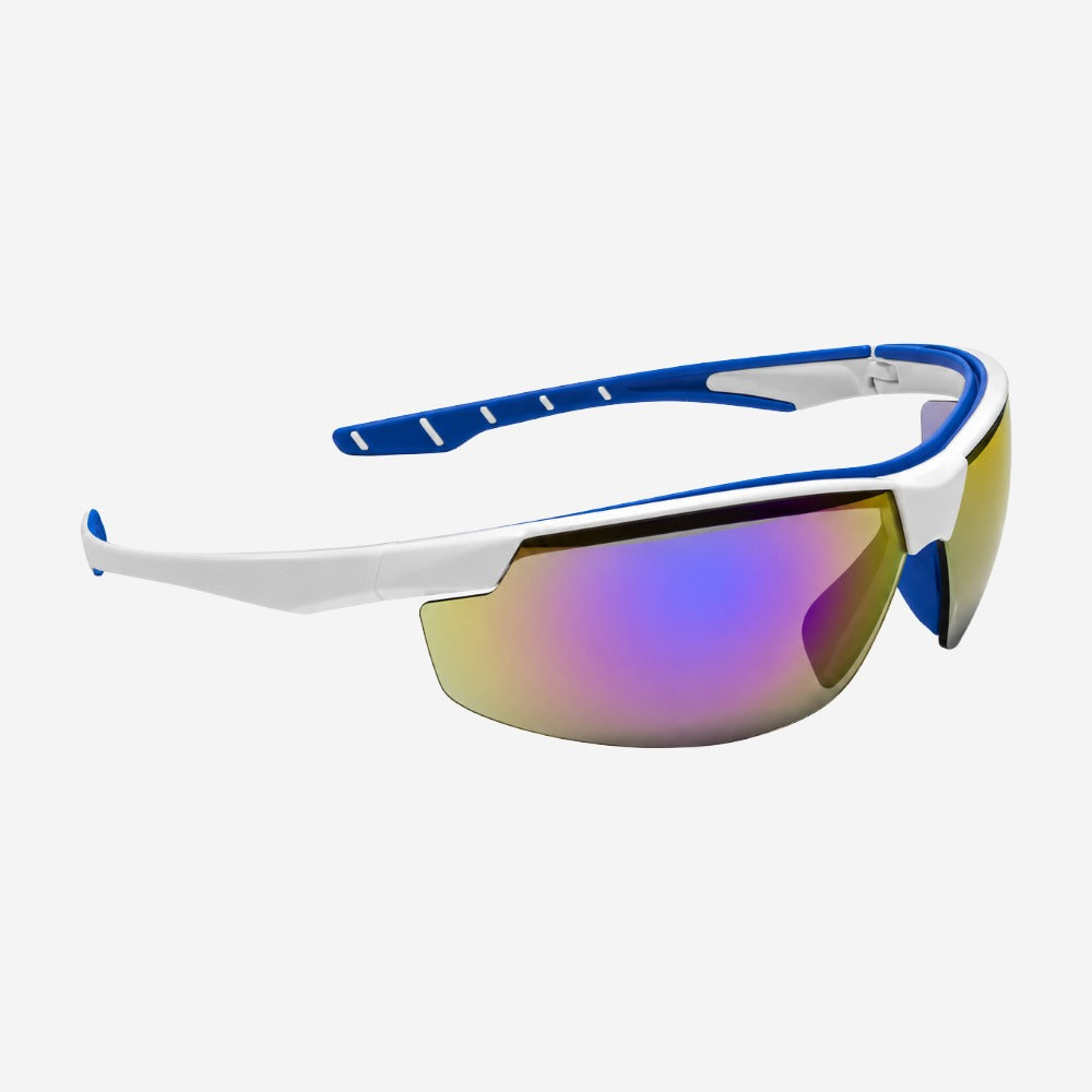Óculos de Proteção com Lentes Espelhadas em Policarbonato Antiembaçante, Antirrisco e UV para Indústria e Serviços Externos Steelflex Neon STF-VS201740 CA 40906