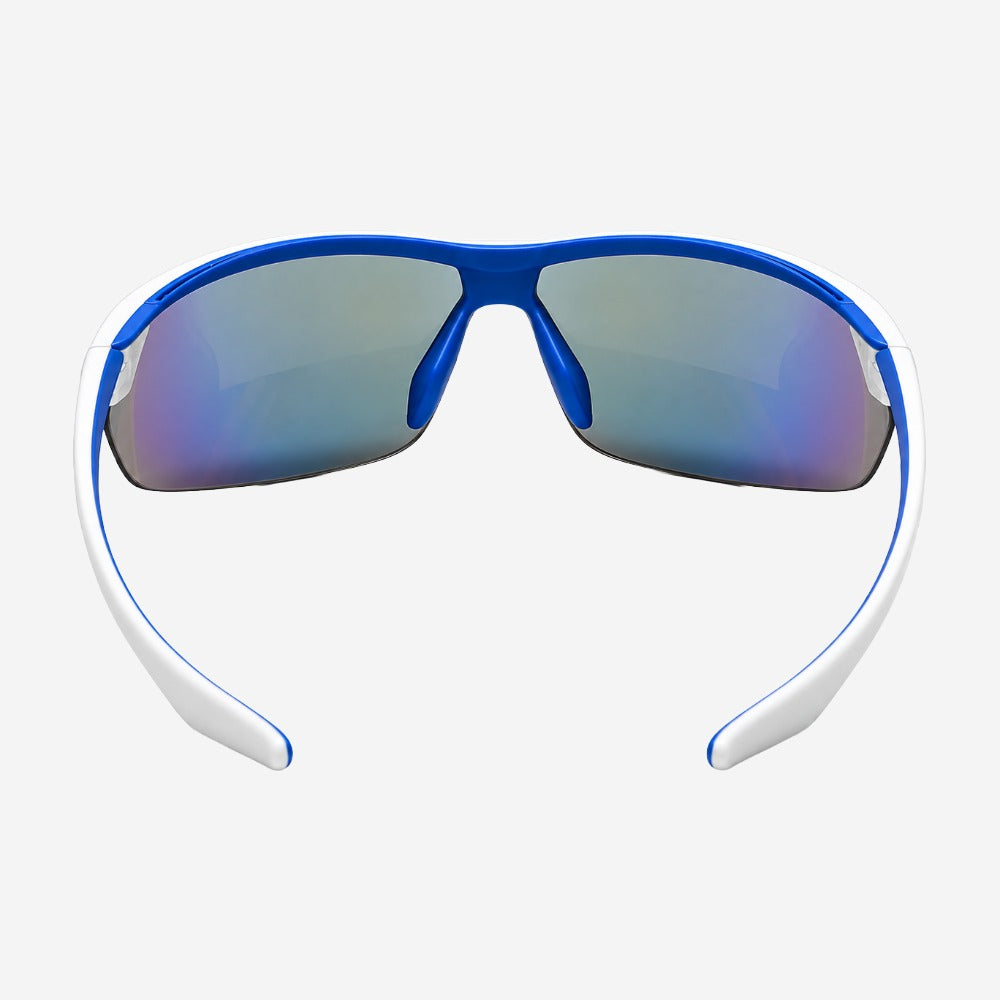 Óculos de Proteção com Lentes Espelhadas em Policarbonato Antiembaçante, Antirrisco e UV para Indústria e Serviços Externos Steelflex Neon STF-VS201740 CA 40906