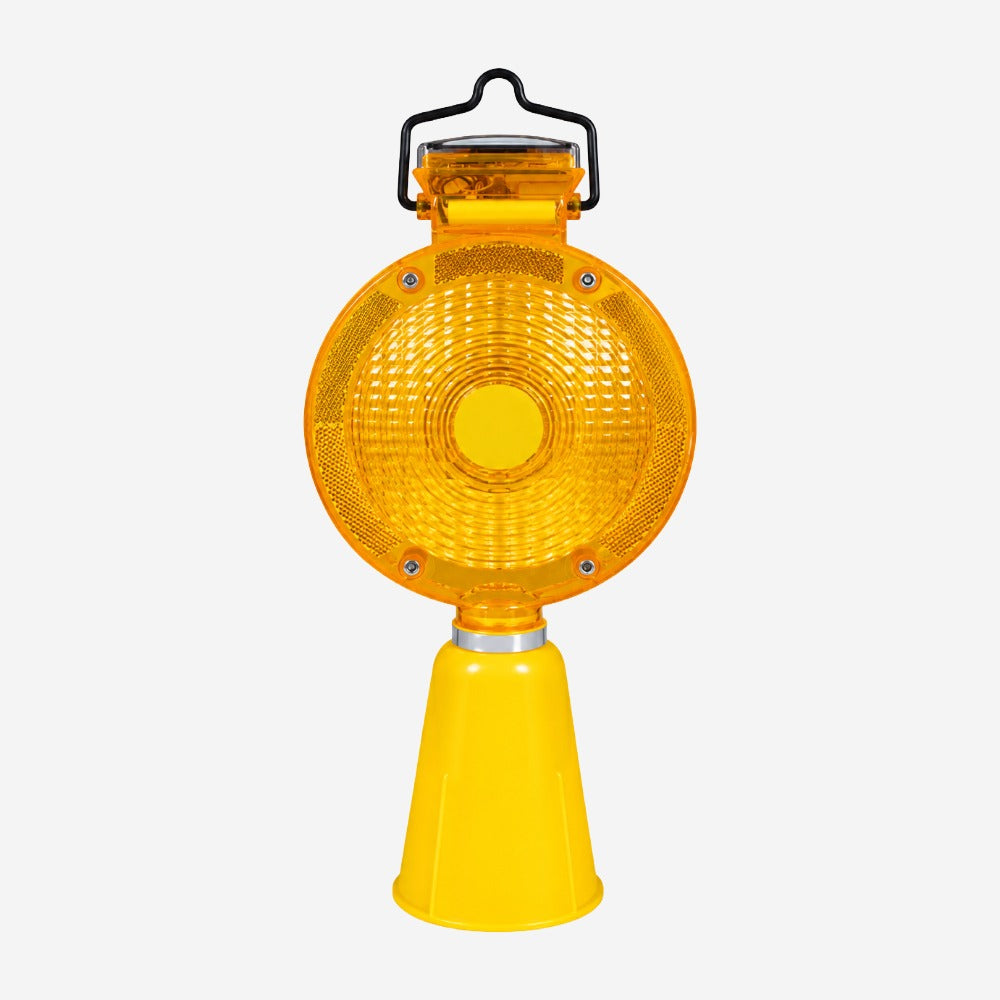 Sinalizador Viário Conelamp Solar 6 LEDs 38cm Âmbar para Rodovias e Emergências KTELI