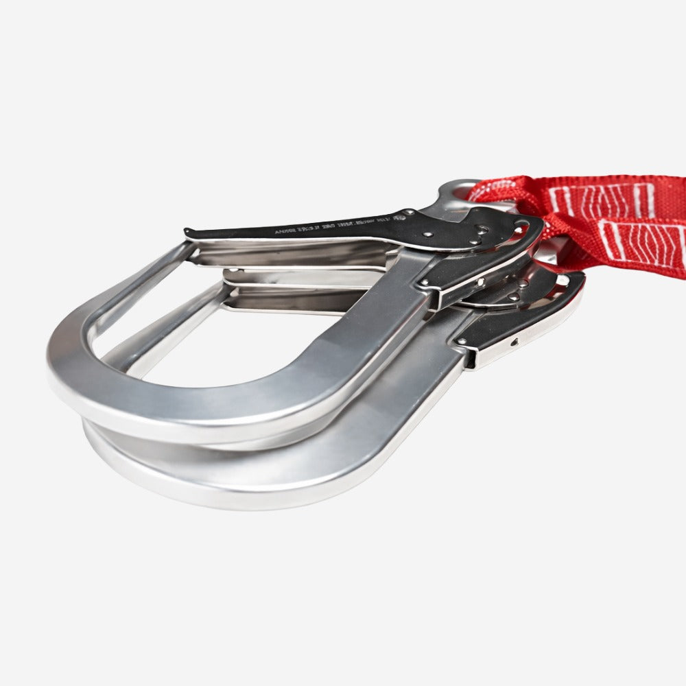 Talabarte Duplo Y Com Absorvedor de Energia 1,35m 2 Conectores Classe A Camper 2101