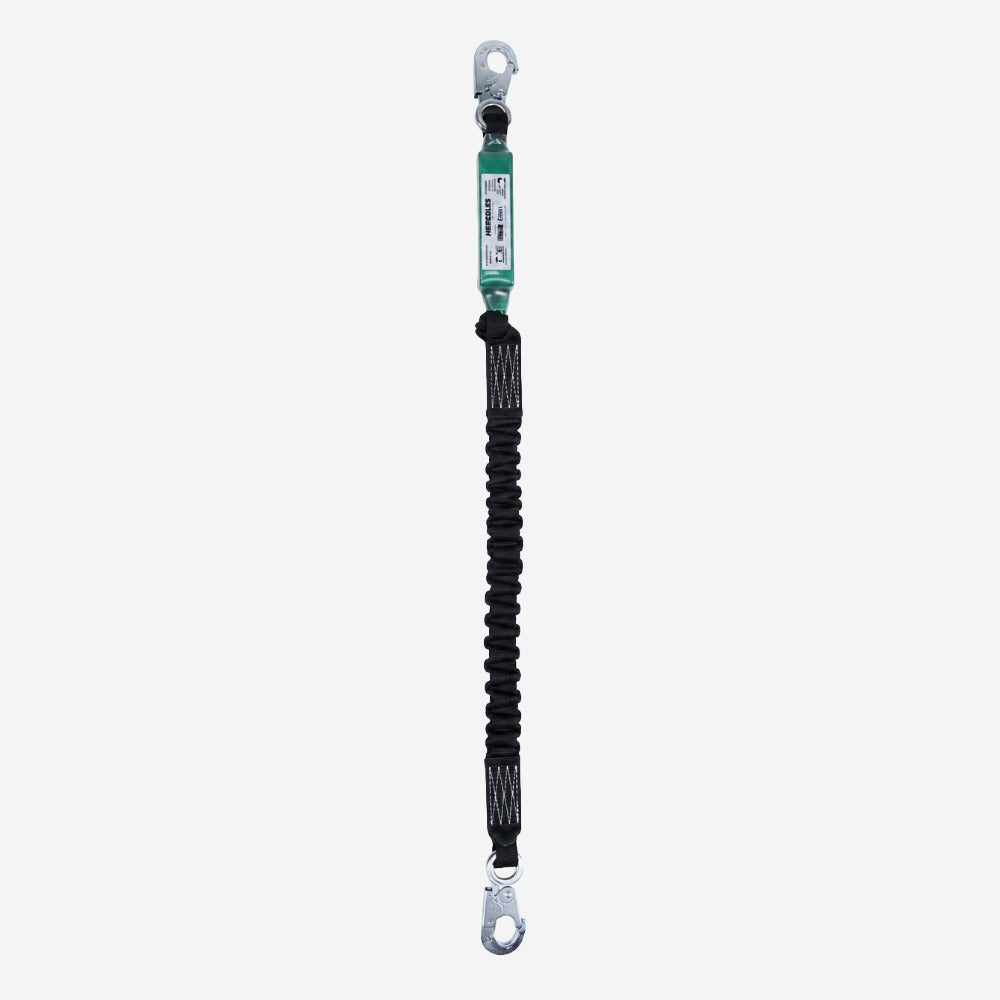 Talabarte Simples em I para Trabalho em Altura Retenção de Queda com Absorvedor Elástico 2 Conectores 20mm Hércules HL032F20AT