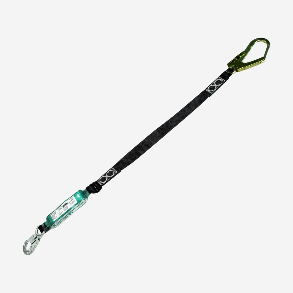 Talabarte Simples em I para Trabalho em Altura Retenção de Queda com Absorvedor Poliéster 1,30m Conectores 53mm e 20mm Hércules HL032F59