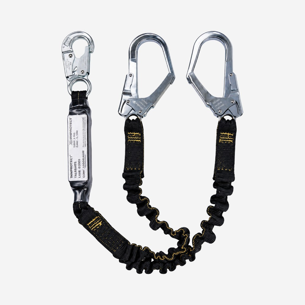 Talabarte em Y Para-Aramida para Trabalho em Altura Soldagem com Absorvedor 1,30m Conectores 53mm e 20mm Hércules HL032YKVEPR