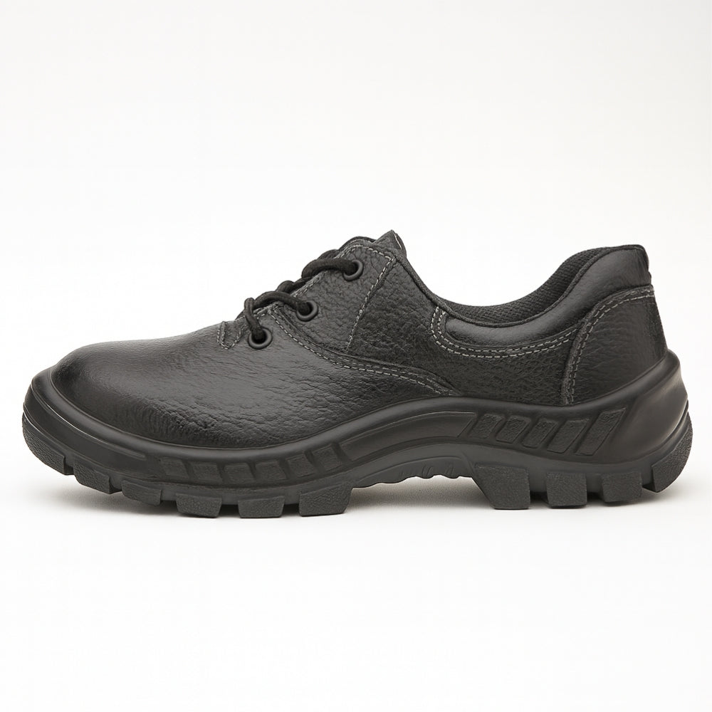 Tênis de Segurança Eletricista Cadarço Bico PVC Couro Preto Marluvas 50T18 E CA 15555