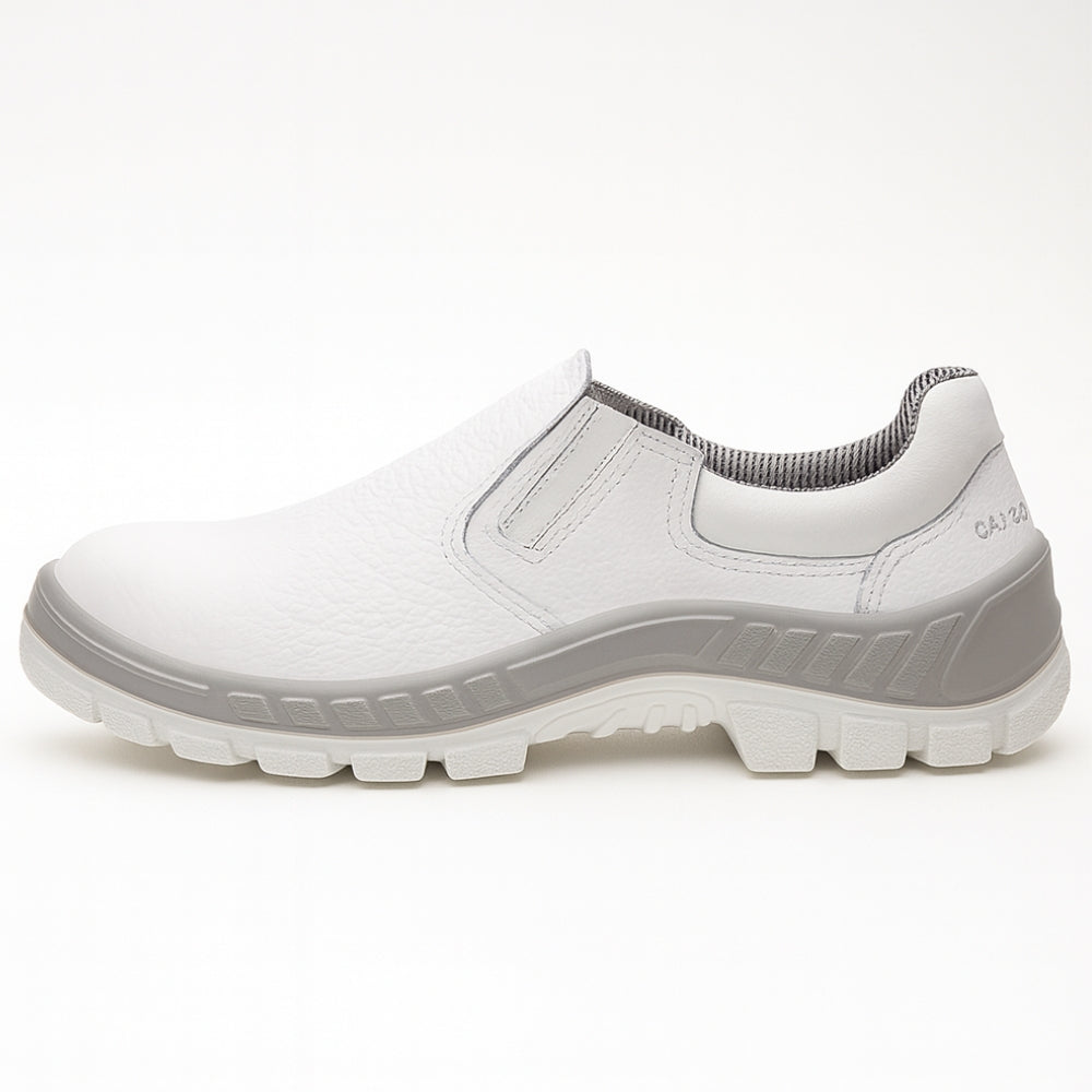 Tênis de Segurança Elástico Bico Aço Couro Branco Marluvas 50T19 A CA 42669