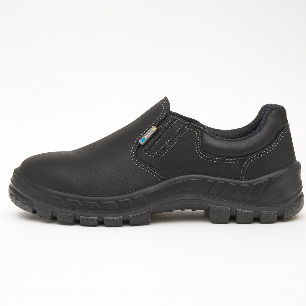Tênis de segurança Elástico Bico PVC Couro Preto Marluvas 50T19 BP ANTIESTÁTICO CA 9772