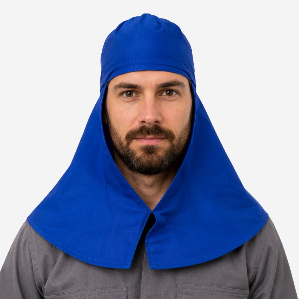 Touca Árabe de Segurança para Soldador em Brim com Velcro Azul Nexus CA 41404