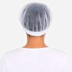 Touca de Organza Branca com Ribana Prevemax DIV00219