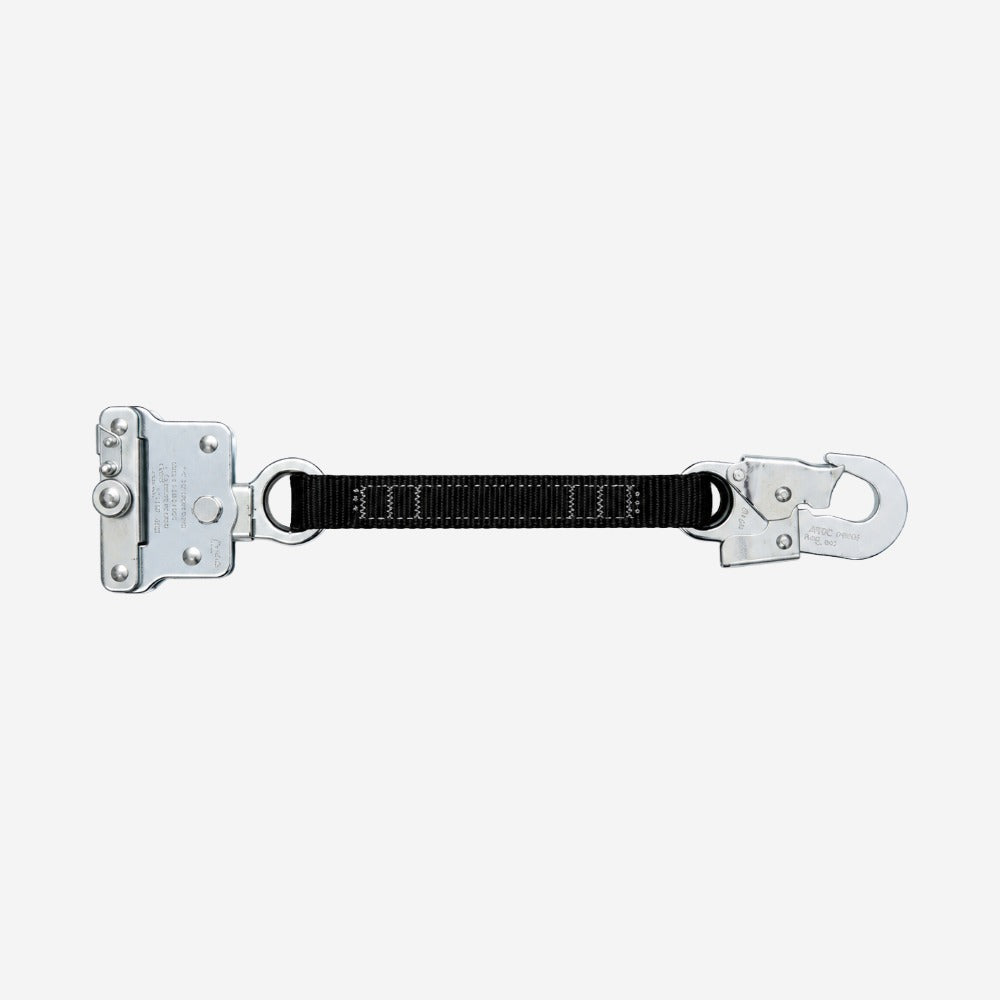 Trava-Queda Deslizante Guiado em Linha Flexível para Corda 12mm Aço Carbono Duplo Travamento Extensor 25mm Conector 21mm MG Cinto MULT 1886A