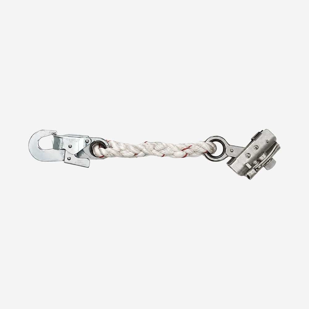 Trava-Queda Deslizante Guiado em Linha Flexível para Corda 12mm Aço Inox Duplo Travamento Extensor Corda 14mm Conector 21mm MG Cinto MULT 1886B