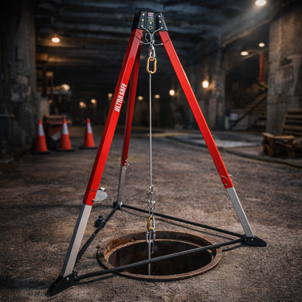 Tripé Para Espaço Confinado Para Até 140 Kg Altura Mínima 1,5m Ultra Safe Toro USTP00700300