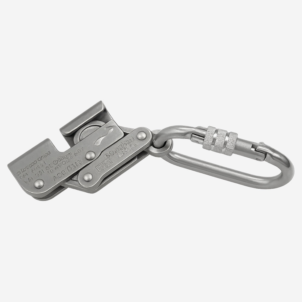 Trava Quedas de Aço Inox Com Mosquetão Oval Ultra Safe Neo Steel UST500410003