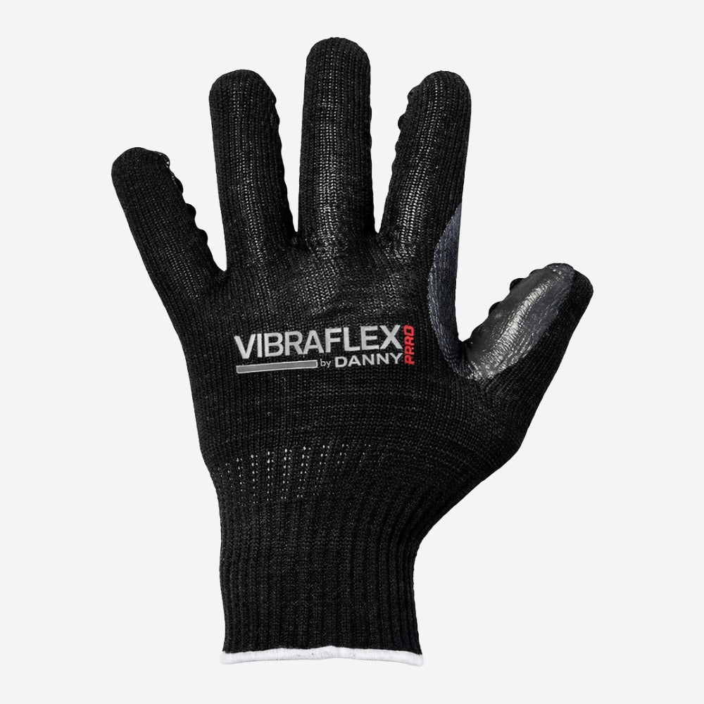 Luva de Proteção Anti-impacto Tricotada Em Algodão Com Gomos de Cloro Neoprene Preto Danny Vibraflex Pro DA-4.004 C.A 44277