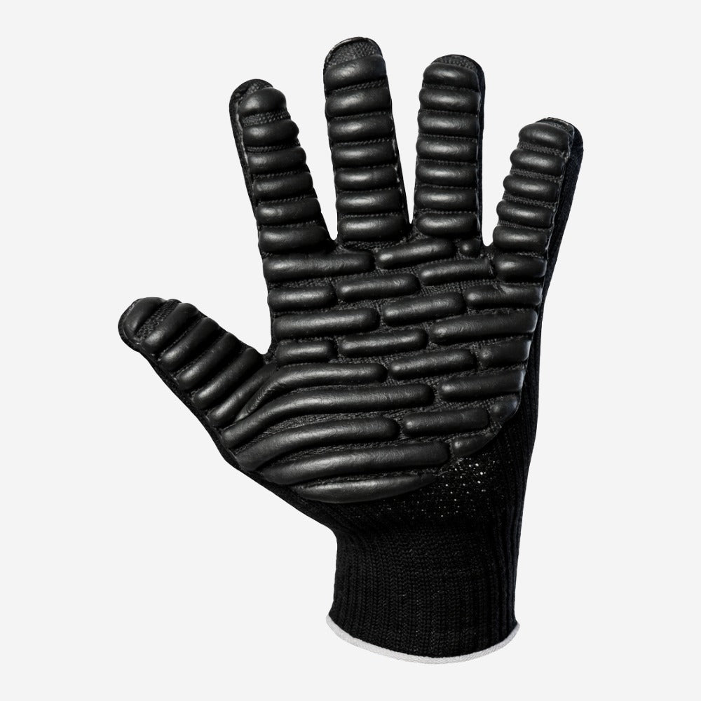 Luva de Proteção Anti-impacto Tricotada Em Algodão Com Gomos de Cloro Neoprene Preto Danny Vibraflex Pro DA-4.004 C.A 44277